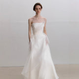 French Light Wedding Dress 2026 New Main Wedding Dress With Thin And Small Simple Linen Go Out Dress HZ0517