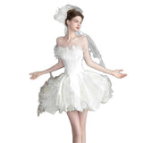 French-Style Densat Light Wedding Dress 2026 New High-End Feeling Small Adult Birthday Party Dress Dress HZ0517