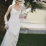 French Light Wedding Dress Super Fairy Bride Travel Simple Ribbon Sling Skirt Exterior Yarn Daily Light Small Dress HZ0517