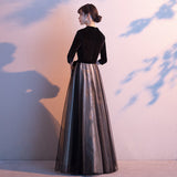 Evening Dress 2026 New Spring Vocal Art Exam Evening Dress Female Black Annual Temperament Host Long HZ0517