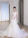 Brased Light Wedding Dress 2026 Spring New Sexy Flower Fishtail Main Yarn Super Fairy At The Runaway Princess Welcome Dress HZ0517