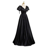 Simple Black Evening Dress 2026 New Student Art College Sound Solo Dress Piano Playing Dress Dress Dress Dress Woman HZ0517