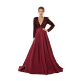 2026 New Evening Dress Deep V Banquet Sexy Dress Host Long White And Thin HZ0517