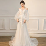 French Light Wedding Dress 2026 New Temperament Bride Wedding Super Xiansen Dream Yarn Girl HZ0517