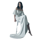 Light Wedding Dress Sen Bride Wedding 2026 New Simple Shoulder Fishtail French Hepburn Wind Trip To Shoot The Yarn HZ0517