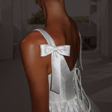 White Dingy Sling Light Wedding Dress 2026 New Short Skirt Simple Design Birthday Ball Dress HZ0517
