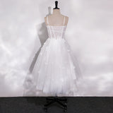 Front Short And Rear Long French Lace Sling 2026 New Bridal Travel Photo Wedding White Birthday Party Dress HZ0517