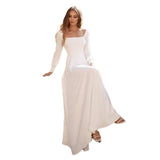 French-Style Denstalt Light Wedding Dress Spring New Simple Sen Series Long-Sleeved Super Fairy Travel Bride Wedding White Dress HZ0517