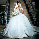 The Main Wedding Dress Shoulder 2026 New Temperament Bridal Wedding Dress Atmosphere Court Wind Tail HZ0517