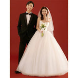 Korean-Style Densate Main Wedding Dress Small Bride Retro Go Out Yarn Studio Photo Light Yarn Bra Welcome Dress HZ0517
