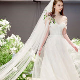 Sun Yizhen Wedding Dress 2026 Spring New Word-Word French Lace Super Fairy Travel Outdoor Light Wedding Dress HZ0517