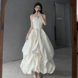 Smear The Bosom Of The Wedding Dress With A Simple Niche French Yarn Engagement White Welcome Dress Dress Dress HZ0517