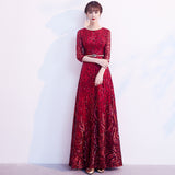 Art Exam Evening Dress Blue Female High-End Temperament High-End Host Red Song Chorus Performance Costume Adult Dress HZ0517