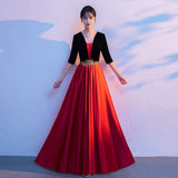 2026 New Big Choir Conducts Evening Dress Stage To Host The Performance Clothes Women Reciting The Long Song HZ0517