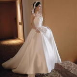 French Brag Main Wedding Dress 2026 New Bride Light Luxury Nest With Super Fairy Simple Heben Thin Yarn HZ0517