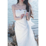 Suspension Light Wedding Dress 2026 New French Denwear Dress Dress Bridal White Welcome Out Of The Yarn Small Tail HZ0517