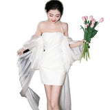 French Light Wedding Dress Small Certificate Registration White Short High-End Feeld With The Dress Of The Engagement Dress HZ0517
