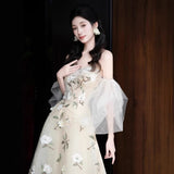 French Dress Engagement Morning Robe Bride Wedding Toast To High-End Scenic Holiday Evening Dress HZ0517