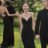 The New Studio Theme Black Slings Live On The Exterior Of The Couple Photo Dress Girl Style Wedding Photography Suit HZ0517