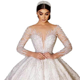 Bridal Wedding Dress Luxury Tailed Wedding Dress V-Neck Temperament High-End Bare Back Sexy Wedding Dress HZ0517