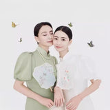 Green Cheongsam 2026 Spring New Young Girl Retro National Daily Mother Cheongsam HZ0517