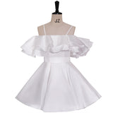 French-Style Stant-Faced Light Wedding Dress 2026 New Sensing Simple Shoulder Sling Bridal Engagement Certificate Small White Dress HZ0517