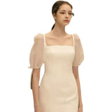 2026 New Spring Bridal Bridal Retro Light Wedding Dress With Fishtail Thin Simple Banquet Dress HZ0517