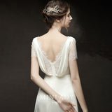 Simplicity Light Wedding Dress 2026 New Temperament Toasting Bridal Welcome Dress Female Simple Yarn HZ0517