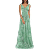 V-Neck Lute Long Evening Dress Party Thin Ball Dress Dress Dress High Sense HZ0517