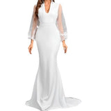 White Evening Dress 2026 New Banquet Fashion Elegance Dress Fashion Dress HZ0517