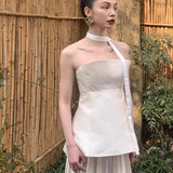 French Morning Robe Light Wedding Dress Light Luxury Small Card Engagement Evening Dress Bride Out Of The Pavilion Toast Dress HZ0517