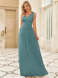 Evening Dress Plus Fat Deep V Lead Bridesmaid Party Pregnant Women Large-Size Dress Solid Color High-Waist Dress HZ0517