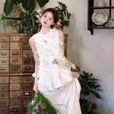 Sen's Sweet French Light Wedding Dress Bridal Flower Engagement Temperament Super Fairy Dream Certificate Small Man Dress Dress HZ0517