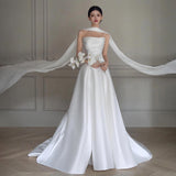 High-End Feeld With The Touch Of A Touch Of A White Bra, White Tug-Tailed Yarn Temperament Engagement Banquet Dress Dress Dress HZ0517