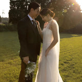 Korean-Style Breast-Thmapped Light Wedding Dress 2026 New Sen Series Simple Travel Light Wedding Dress Super Fairy Studio Photo Dress Dress Dress HZ0517