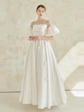 French Fascling Bra Skinny Bridal Wedding Dress 2026 New Welcome Bow Fairy Light Wedding Dress HZ0517