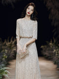 Evening Dress Dress Women's Banquet High-End Light Luxury Niche Dress Dinner Host High-End Slid Noble Temperament HZ0517