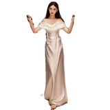 French Word Shoulder Light Wedding Dress 2026 New Bridal Temperament Simple Vertine Face To Go Out To Greet The Dress Woman HZ0517