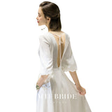White Light Wedding Dress 2026 New Garden Teen Temperament Light Wedding Dress Simple French-Style Fasting HZ0517