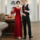 Light Wedding Dress 2026 New Korean Style Temperament Thin Sensing Lined With A Simple Little Drag-Tailed Sbutle Dress Dress HZ0517