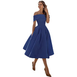2026 Spring New Side Shoulder Dinner Official Dress Dresses HZ0517