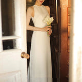 Light Wedding Dress 2026 Spring New Temperament Thin White Simple Welcome Dingy Evening Dress HZ0517