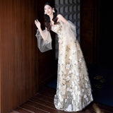 French Dress Engagement Morning Robe Bride Wedding Toast To High-End Scenic Holiday Evening Dress HZ0517