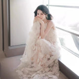 Wedding Pajamas Morningclothed Girl Bride 2026 Summer New Chinese Fairy Engagement Dress Seaside Vacation Dress HZ0517
