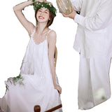 Suspension Light Wedding Dress 2026 Spring New Bride Wedding Super Fairy Morning Robe White Simple Temperament Yarn HZ0517