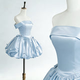 Evening Dress New Shoulder Solid Color Sweet Temperament Fluffy Skirt Dinner Birthday Party Adult Dating HZ0517