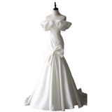 The Fastern Face Shoulder Light Wedding Dress 2026 Spring New Trend Bridal Princess Wind Fishtail French Dress Goods HZ0517