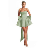 Solid Color Thromboise Light Wedding Small Small Small Party Birthday Repair Sexy Small Dress HZ0517