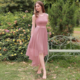 2026 Prom Dress Wedding Formal Sleeveless Lace Cocktail Party Flowing Long Money Back To School Festival Girl Dress HZ0517