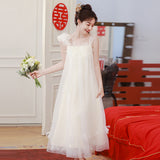 Bride's Wedding Morning Robe 2026 New Sensian Sling Sling Korean Style Small Female Engagement Light Wedding Dress HZ0517